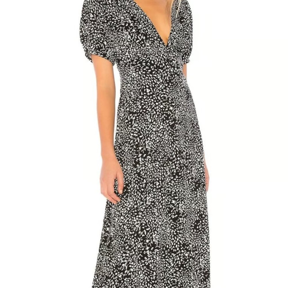 Free People Looking For Love Boho Midi Dress Keyhole Back Lightweight Size 0